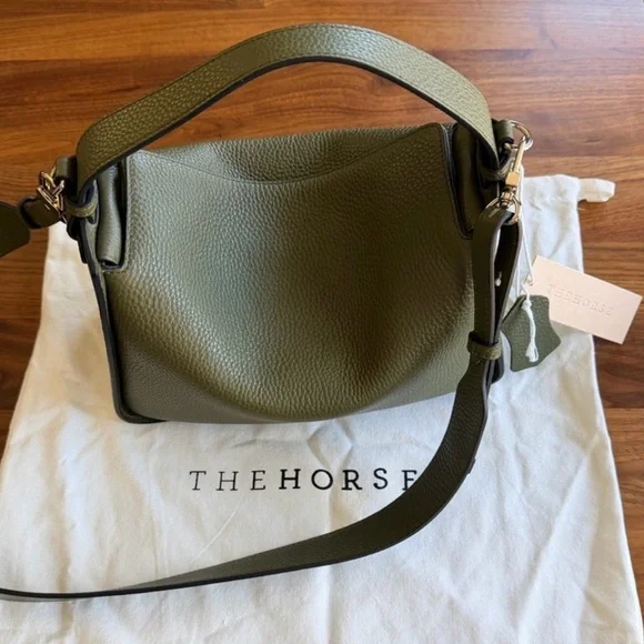 The Horse Clementine Olive Pebbled Leather Bag - Picture 3 of 6